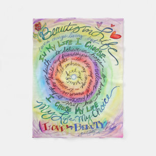 Beauty in Life Cancer Poem Soft Fleece Blankets