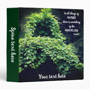 Beauty In Nature Vines Inspirational Personalized Binder