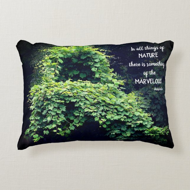 Beauty In Nature Vines Inspirational Quote  Accent Pillow (Front)