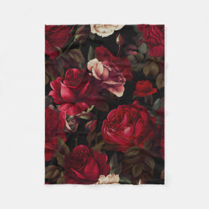Beauty in Pain: Rose Pattern Fleece Blanket