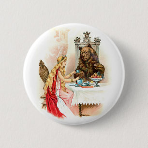 Beauty In Pink And The Beast 2 Inch Round Button
