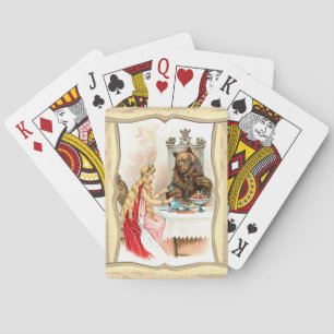 Beauty In Pink And The Beast Playing Cards