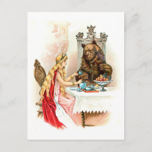 Beauty In Pink And The Beast Postcard