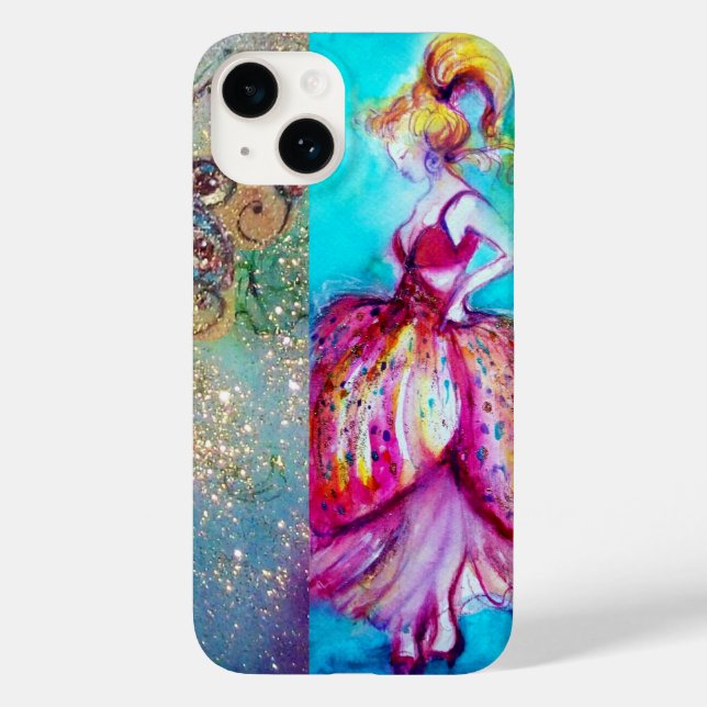 BEAUTY IN PINK DRESS / Magic Butterfly Plant Case-Mate iPhone Case (Back)
