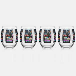 Beauty Is In The Eye Of The Drink Holder Stemless Wine Glass