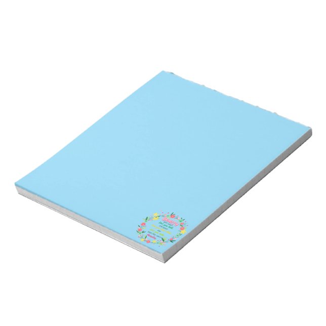 Beauty Isn't About How You Look Notepad (Rotated)