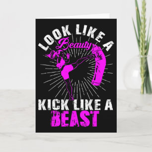 Beauty Kickboxing Beast Kickboxer Girl Fighter Mar Card