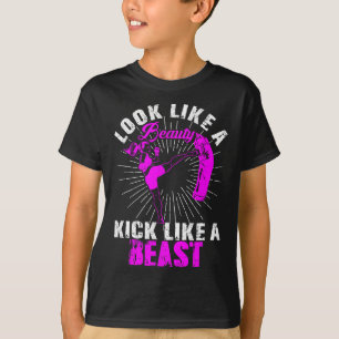 Beauty Kickboxing Beast Kickboxer Girl Fighter Mar T-Shirt