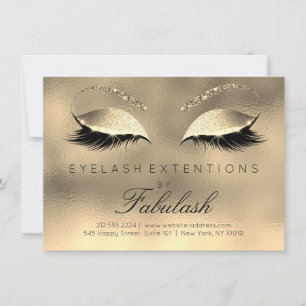 Beauty Lashes Extension Salon Aftercare Gold Glam