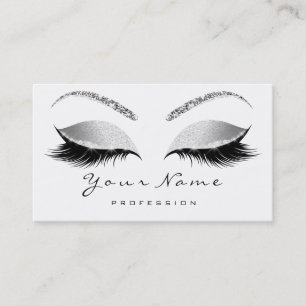 Beauty Loyalty Card 10 Lash WhiteGray Silver Crown