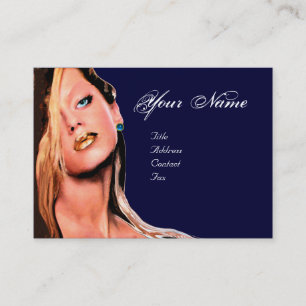 BEAUTY MAKEUP ARTIST ,sapphire blue Business Card