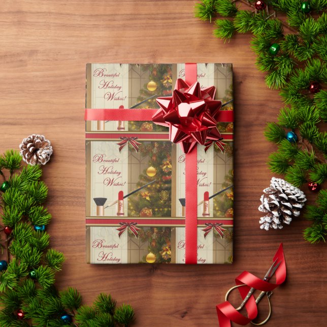 Beauty Makeup Holiday Wrapping Paper (Holiday Gift)