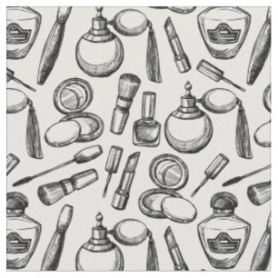 Beauty Makeup Pattern Fabric