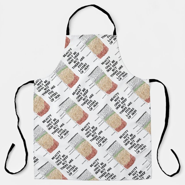 Beauty May Be Skin Deep But Five Layers Of Skin Apron (Front)