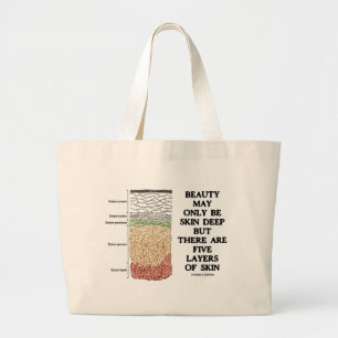 Beauty May Be Skin Deep But Five Layers Of Skin Large Tote Bag