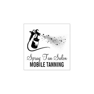 Beauty Mobile Bronze Body Spray Tanning Rubber Stamp