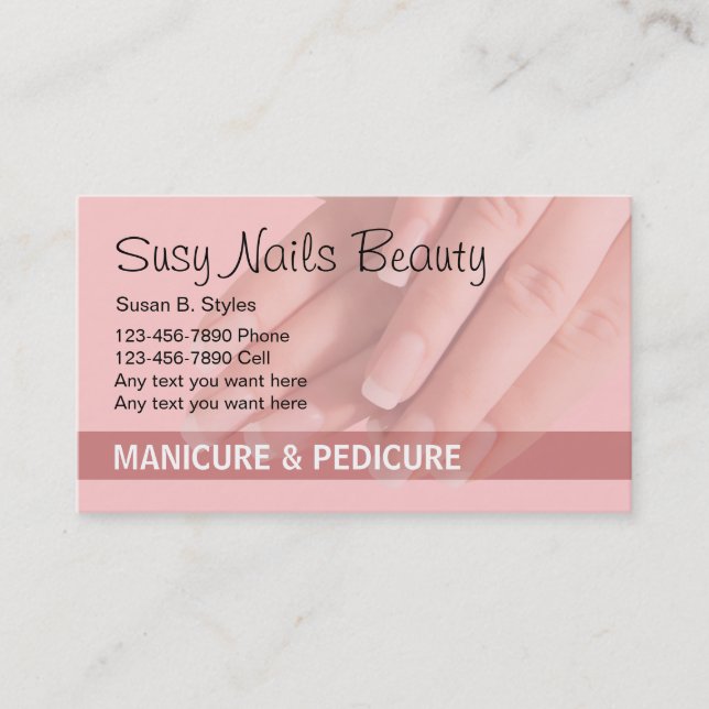 Beauty Nails Business Cards (Front)