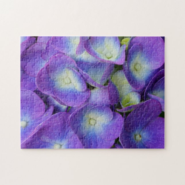 Beauty Of a Blue Hydrangea Jigsaw Puzzle (Horizontal)