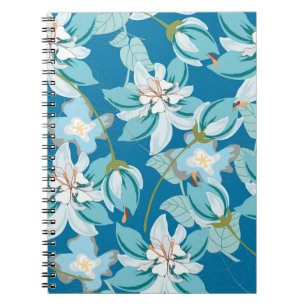 Beauty of a retro floral motif in lovely decor. notebook