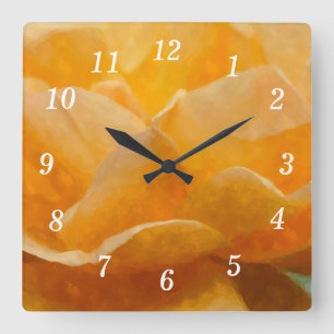 Beauty Of A Rose Painterly Wall Clock