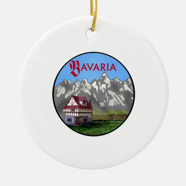 BEAUTY OF BAVARIA CERAMIC ORNAMENT (Front)