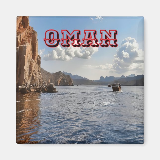 Beauty of Oman's coastline  Magnet (Front)