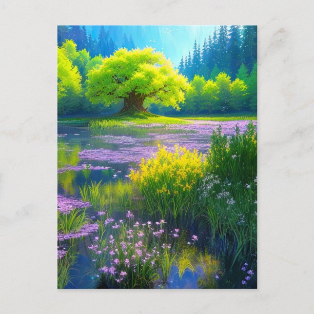 Beauty of the Green Swampland Postcard (Front)