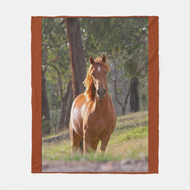 Beauty Of The Horse Fleece Blanket (Front)