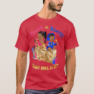 Beauty or Beats Baby Gender Reveal Royal Blue Hot T-Shirt
