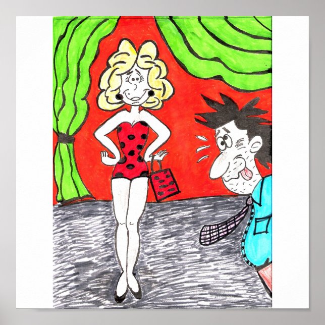 Beauty Pageant Humour Cartoon Print (Front)