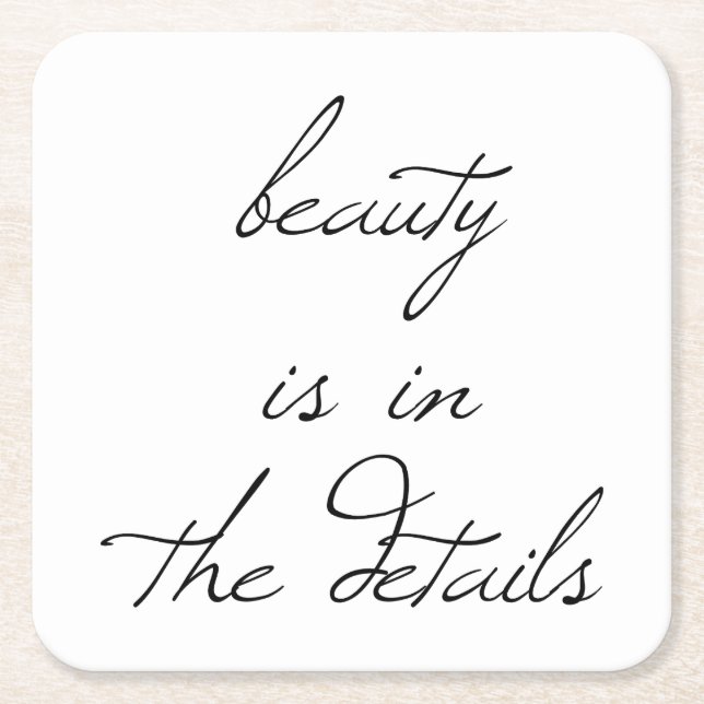 Beauty Paper Coaster (Front)