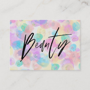 *~* BEAUTY Pastel Colourful Rainbow Modern Abstrac Business Card