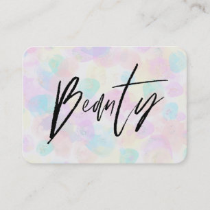 *  BEAUTY Pastel Soft Rainbow Modern Abstract Business Card
