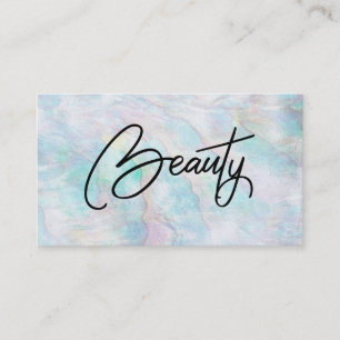*~* BEAUTY Pearl Abalone Yellow Blue Pink Pastel Business Card