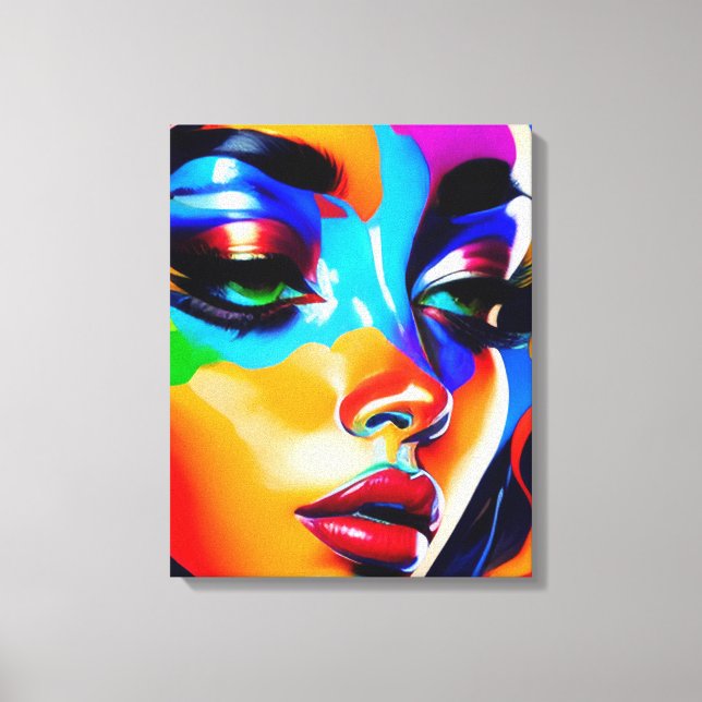 Beauty portrait canvas print (Front)