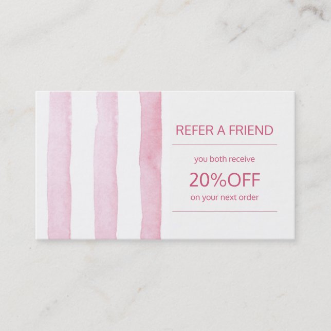 Beauty products distributor referral template (Front)
