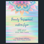 beauty professional aesthetician flyer<br><div class="desc">please note this is a printed product with NO REAL HOLOGRAPHIC EFFECT</div>