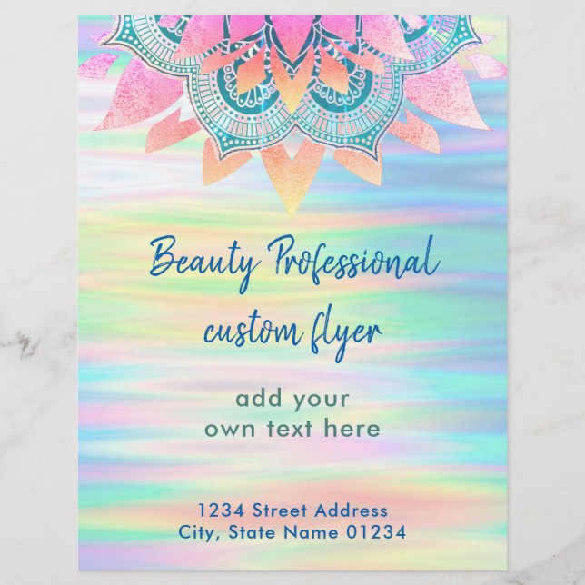 beauty professional aesthetician flyer (Front)