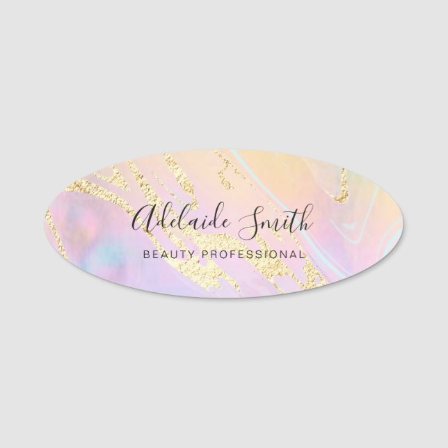 Beauty professional name tag (Front)