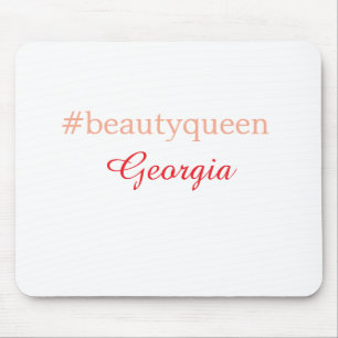 Beauty queenhashtag light red add name girl boss  mouse pad