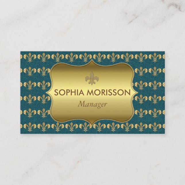 Beauty Salon Appointment Golden Monogram (Front)