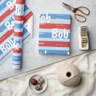 Beauty Salon, Barbershop Barber Wrapping Paper