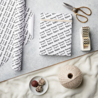 Beauty Salon, Barbershop Massage Let go of Stress Wrapping Paper