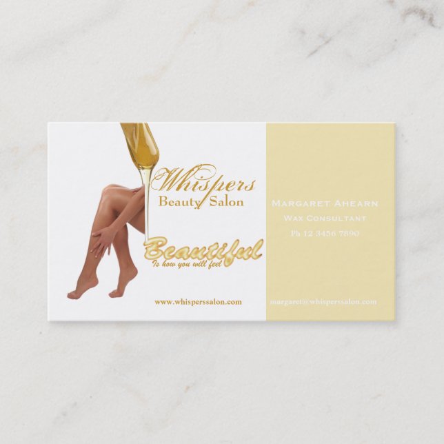 Beauty Salon Business Card (Front)