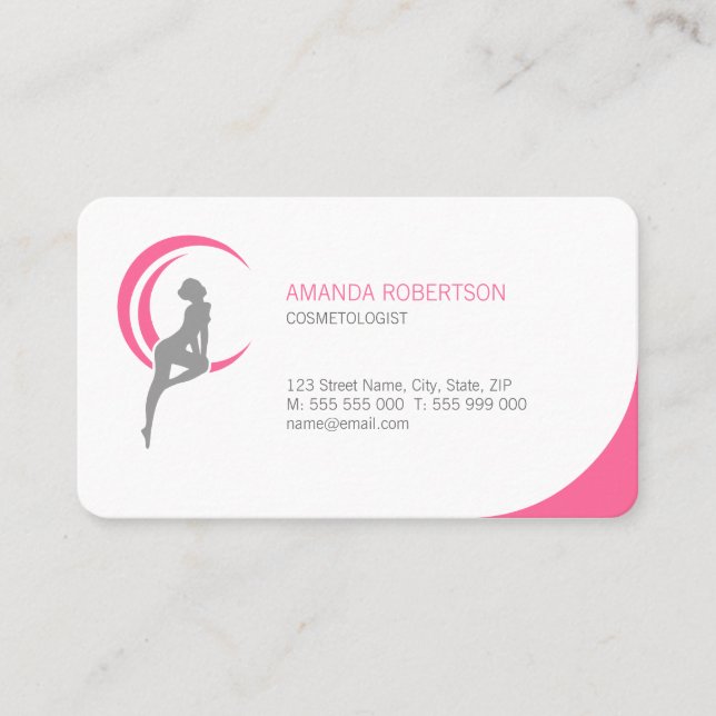 Beauty Salon Cosmetologist Spa business card (Front)