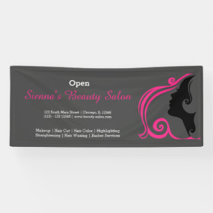 Beauty Salon (deep pink) * choose background colou Banner