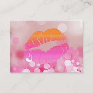 Beauty Salon Gift Card Lips & Lights Pink