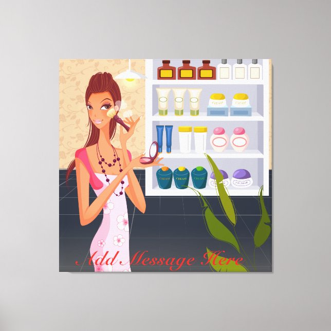Beauty Salon Girl  Wrapped Canvas (Front)