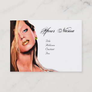 BEAUTY SALON,HAIR,MAKE UP ARTIST Monogram White Business Card