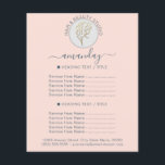 Beauty Salon Hairdresser Logo BlushBlue Price List Flyer<br><div class="desc">florenceK luxury beauty salon collection</div>